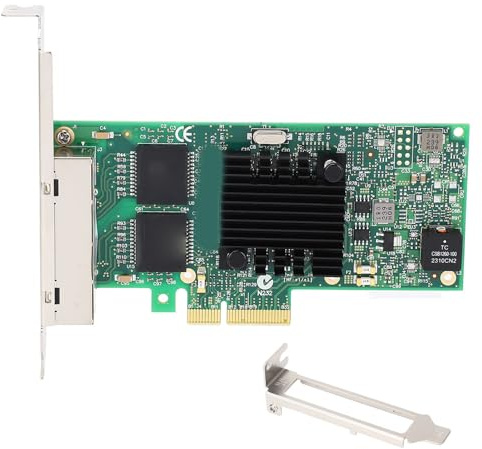 Tarjeta de red PCIe X4 con chip I350am4, tarjeta GigabitEthernet de 4 puertos antiinterfaz, tarjeta de red I350 T4V2 RJ45 para PCI Express