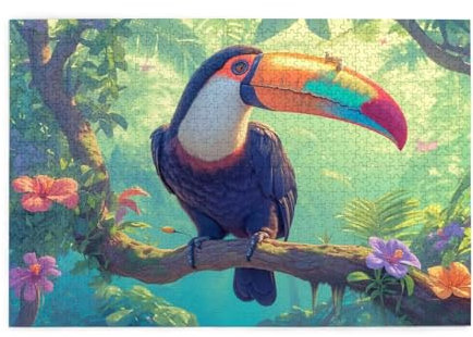 Puzzle 2000 Teile, Puzzle Erwachsene, Holzpuzzle Tier Impossible Jigsaw, Clevere Rätsel, HD Farbe Jigsaw mit Geschenkbox Verpackung for Room Decor, Geschenke für Frauen Big Becher 100x70cm p-1217