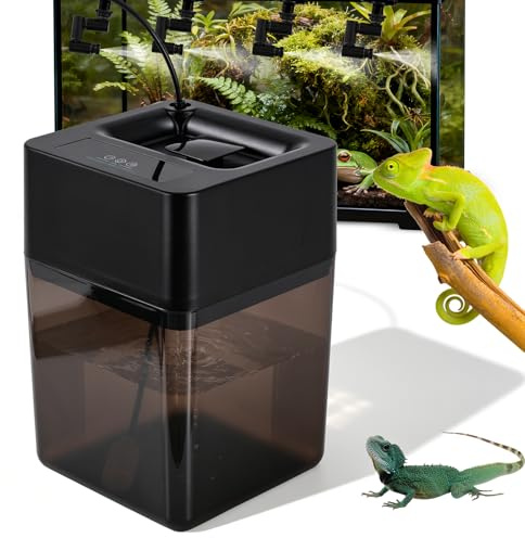 BAOSHISHAN Beregnungsanlage Terrarium, 12L Wasserspeicher, 5-60 Sekunden Wassersprühzeit, 3 Wassersprühmodi, 360°-Sprühköpfe × 4