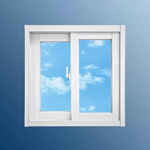 Qiczom White，20x14in Shed Window Basement Replacement Windows, 51x36cm，Aluminum Sliding Window with Screen and Tempered Glass, Ventilation Windows