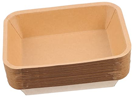 BESTYASH 25 Pièces Assiettes Papier Kraft Étanches et Antigraisse pour Snacks à Emporter pour Poulet Frit Chips et Grillades Dimensions