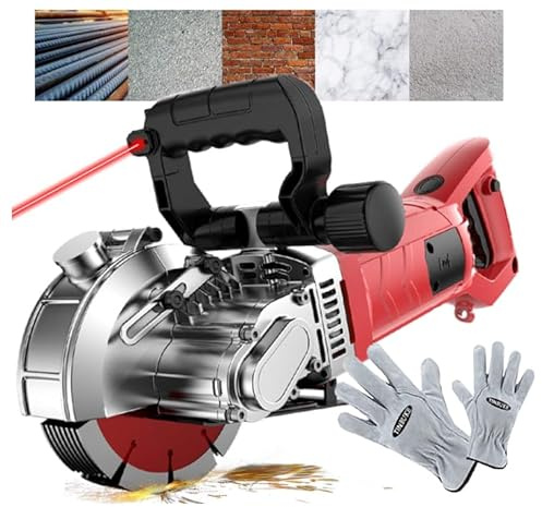 XNZJHPP 5500W Electric Wall Chaser, 42mm Electric Wall Groove Cutting Machine Professional Wall Slotting Machine for Brick Granite Marble Concrete Cutters