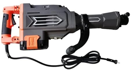 Taladro Percutor, Pico eléctrico de alta potencia tipo 65, multiusos, for demolición de muros industriales, ranurado, impacto, pico hexagonal de alta resistencia.