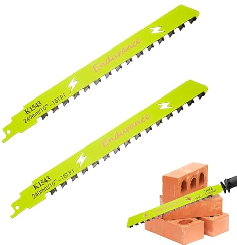 BigKing 2 Stück Sägeblätter Säbelsäge, Säbelsägeblätter Hartmetallstahl Säbelsägeblatt, Sägeblatt für Porenbeton, Holz, Metall, Ziegel, Beton