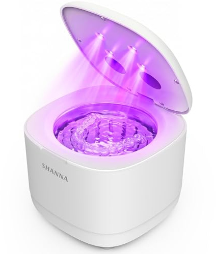 Ultraschallreinigungsgerät, 47KHz Dental pod, 200 ml retainer cleaner, für Zahnprothesen、Retainer、Zahnspangen、Zahnbürstenköpfe、Schmuck, Zahnschiene reinigung