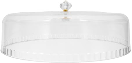 TOBBOMEY - Campana para tartas transparente, redonda, 28 cm, de plástico alimentario, cubierta protectora versátil para aparador, pastelería y presentación, mantenimiento frescura y antipolvo,