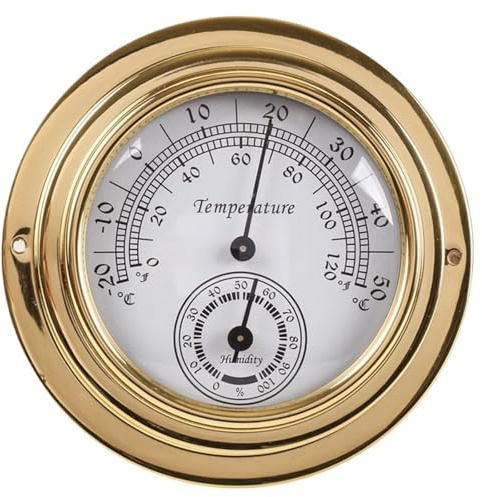 SHENJMAI Barometro a quadrante Barometro da Parete, Stazione meteorologica, misurazione dell'umidità, Temperatura, termometro, igrometro, for Orologio delle Maree, casa(Therm Humidity)