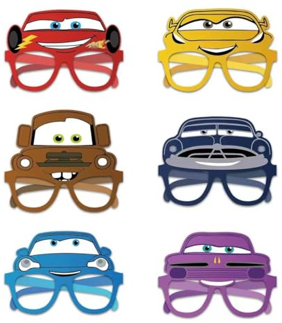 Tihufe 12Pcs Cars Party Set, Party Decorative Glasses, Cosplay Decorative Glasses, Suitable for Zootopia Birthday Parties, Children's Birthday Party Gifts