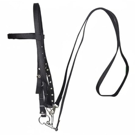 kowaku Horse Riding Bridle Set Bridle Reins Headstall Tack Split Bridle Crafted from Wear Resistant Materials with suitable for daily exercise training trail riding equestrian activities, Black, L