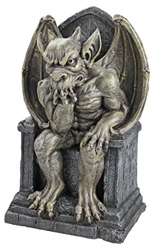 Design Toscano CL55651 Statue du Trône de la gargouille de Hemlock Bronzage 23 x 30,5 x 48,5 cm