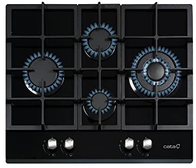 CATA | Modelo LCI 6031 | Encimeras de gas butano 4 Fuegos | Cocina de gas | Ancho de 64 cm | Parrillas / Quemadores hierro fundido | potencia 9,2 kW