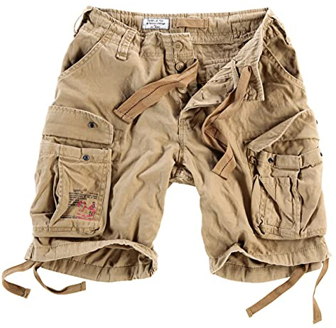 Surplus Raw Vintage Airborne Vintage Herren Cargo Shorts, beige, L