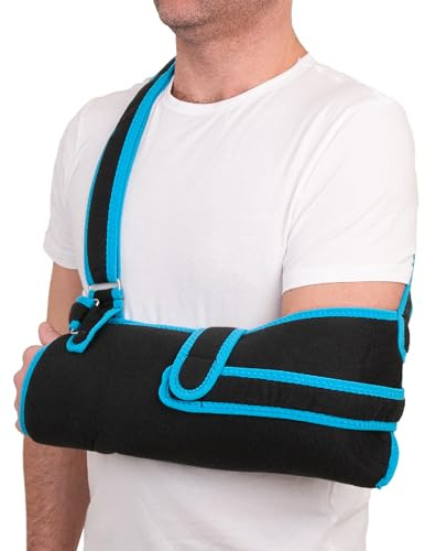 Express Orthopaedic Foam Arm Sling & Abdominal Strap | Universal Right/Left Fit | Medically Approved Shoulder, Elbow & Wrist Support for Injury, Surgery & Fractures | Soft, Breathable, Adjustable