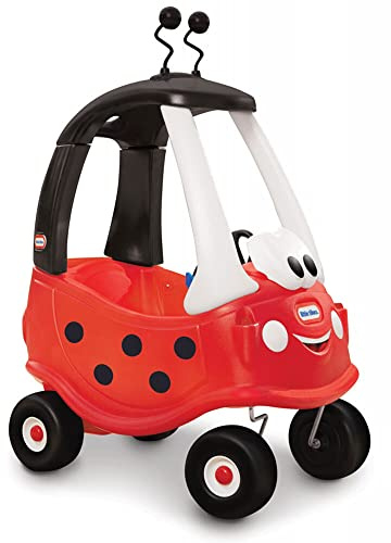 Little Tikes, Coccinella Cozy Coupe Gioco Cavalcabile con Clacson che Funziona Davvero, Interruttore di Accensione a Scatto e Tappo del Serbatoio, Esclusivo Amazon