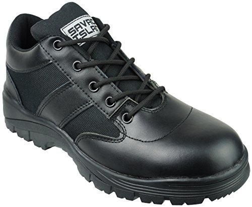 Savage Island Leather Combat Patrol Shoes, 10 UK, Black