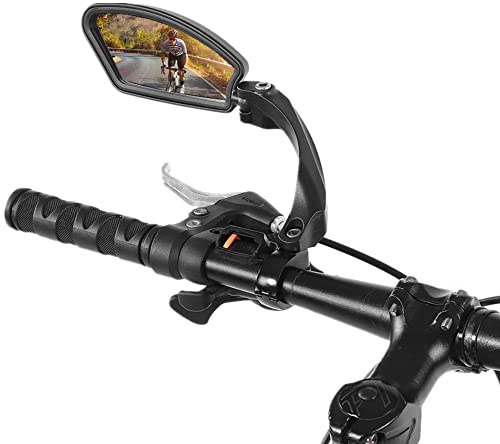 Cykel backspegel, cykelstyrning höger/vänster betyg bakifrån 18 roterande spegel för mountainbikes (vänster sida)