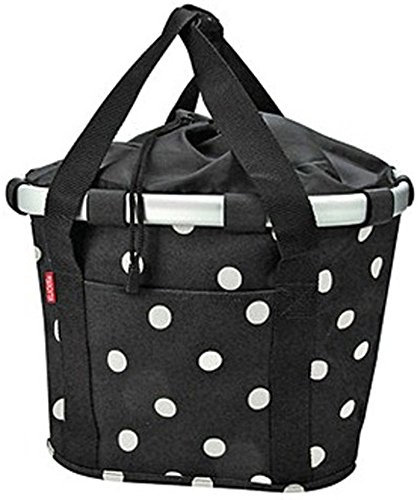 RIXEN&KAUL Shoppingtasche Bikebasket 15L 35x28x26cm Black dots 0303B+Flicken