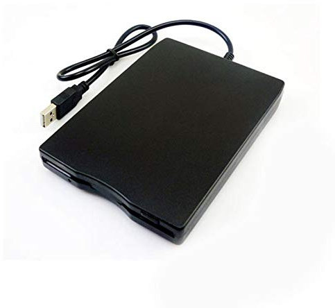 1.44 MB Floppy Disk 3.5 USB External Drive Portable Floppy Disk Drive Diskette FDD For Laptop Desktop PC - Black