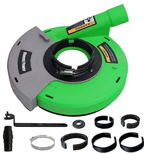 Diment Power Universal Surface Grinding Dust Shroud for Angle Grinder 7 Inch Collect Grinding Dust-Wood, Stone, Cement, Marmor, Rock, Granit, Beton
