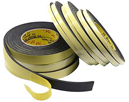 Nastro adesivo in gomma espansa impermeabile su un solo lato, 5 m x 10 mm x 2 mm/3 mm, 10 m x 1 mm, 1 mm, 25 mm