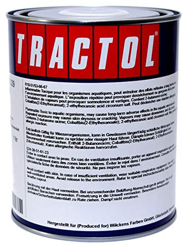 TRACTOL RAL 9002 Atlas grauweiß 1 Liter Kunstharzlack Traktorlack Schlepperlack