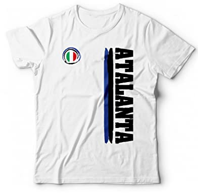 Generico T-Shirt Atalanta Vari Colori Sport Calcio Tifosi Ultras la Dea (S, Bianco)