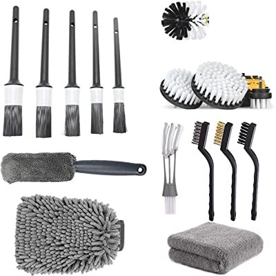 TMPTY Bürsten for Bohrer, 16 Stück, Power-Reinigungs-Scheuerbürsten-Set for Badezimmer- und Küchenoberflächen, Wannen, Duschen, Fliesen, Ecken, Automobile (Bohrer IST Nicht ENTHALTEN)