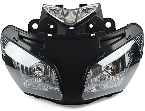 Motorcycle Headlight Headlamp Assembly Compatible for Honda CBR500R 2013 2014 2015 CBR500R 13 14 15 Motorbike Replacement Headlamp Assembly Lighting Lamp Clear