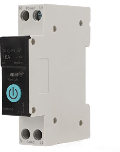 Disjoncteur sur Rail Din Commutateur Wifi Intelligent Télécommande pour Téléphone Portable 3 Modes de Synchronisation pour Appareils électroménagers Disjoncteur sur Rail Din (16A)