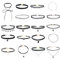 19 Stück Choker Kette, Halsband Schmuck Halsketten Samt Gothic Tattoo Spitze für Damen, Frauen und Teenager-Mädchen - Schwarz