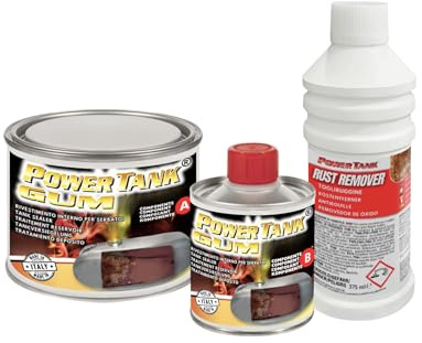 Power Tank - Traitement de Réservoir Innovant - pour Réparer, Régénérer et Protéger Les Réservoirs - (Kit Small Gum 350 GR) - Automobile, Moto, Scooter, Véhicules Vintage Céramique