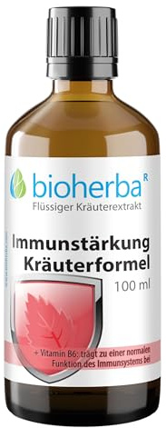 Immunität Tropfen 100 ml – Pflanzliche Rezeptur mit Echinacea, Holunder, Knoblauch, Propolis & Vitamin B6 | Alkoholfrei & vegan | Von BIOHERBA