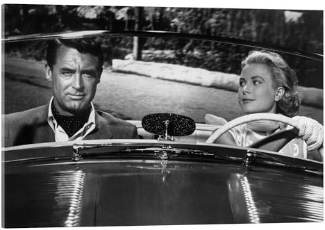 Posterlounge Cary Grant und Grace Kelly, 1955 Acrylglasbild 30 x 20 cm Schwarz-Weiß Wandbilder Wanddeko