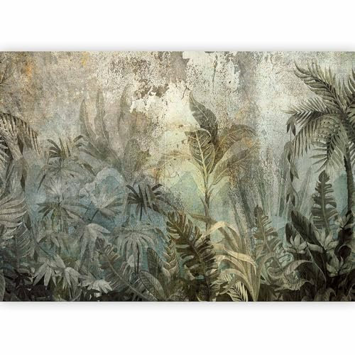 murando - Papier Peint Panoramique Intissé Nature 350x256 cm - Revêtement Mural pour Chambre Salon - Design Unique Moderne Décoration Murale - Vert beige blanc - b-C-10082-a-a