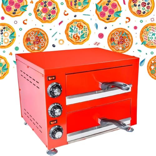 Four à Pizza De Table Four à Pizza à 2 Niveaux, Four à Pizza éLectrique D'IntéRieur Commercial, Machine à Pizza En Acier Inoxydable Avec Minuterie De 0 à 60 Pour Restaurant à Domicile,110V