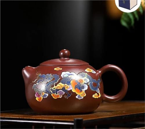Teiere Servitori Di Caffè Set Da Tè Da Viaggio Vaso Fatto Mano Minerale Grezzo Viola Zhu Fango Bollitore Per Preparazione Del Tè Zisha Collezione Set Tè 380ml Teiera Creativa Argilla Viola Yixing Teie
