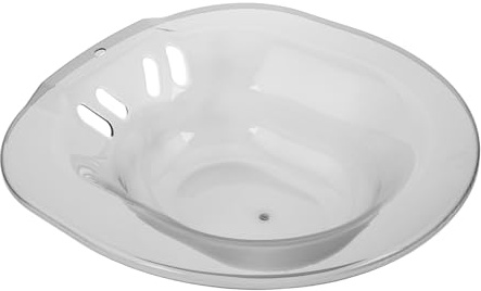BESTYASH Sitzbad Sitzbadewanne Hellgrau Breite Sitzfläche Mit Abflusslöchern Ergonomisch Komfortabel Wochenbettpflege Postpartales Hüftbad Für Toilette Senioren Schwangere Pflege