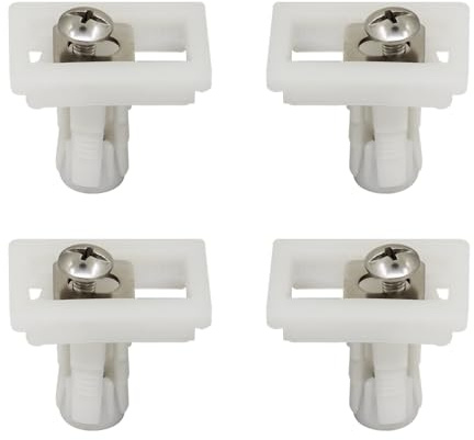 Bisagra para asiento de inodoro kit de accesorios con tornillos de anclaje y pernos plásticos para tapa wc cierre suave amortiguador repuesto bisagras plastico herrajes (pernos de anclaje 34x40 4pcs)