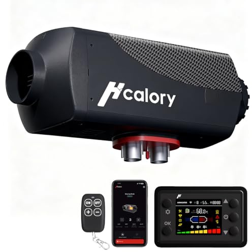 5KW Luft-Dieselheizung, 12V/24V 10L HBU1S Diesel Standheizung, 0,12–0,45 l/h Dieselheizung mit Bluetooth-APP,Automatischer Start/Stop,Mehrere Zeiteinstellungen,Höhenmodus für Wohnmobile Garage,2025