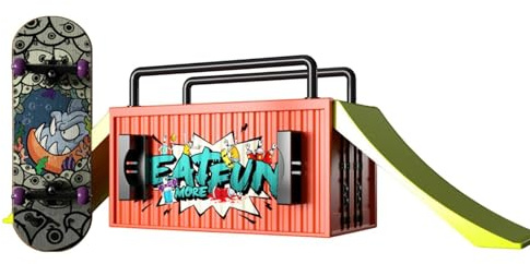 Fingrar skateboards – 5,91 tum minifingerskateboards – skateboard-ramp-set – rolig fingersportleksak med ramper och tillbehör för färdigträning, perfekt för barnlekar och gåvor