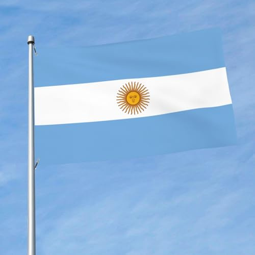 Bandiera argentina con stampa, 1,5 x 90 cm, bandiera decorativa su un lato, appesa ai balconi del prato interno ed esterno