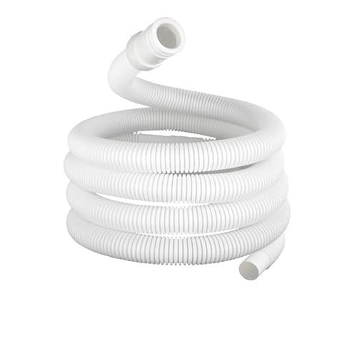 flexibel tvättmaskinens avloppsslang, Tvättmaskinsavlopp, tvättmaskinslang 15mm x 16mm vit avloppsslang for balsam eller tvättmaskin, inloppsrör, rörledningar (2 meter)