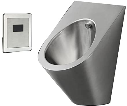 LJTHUU Urinario de Acero Inoxidable con Descarga Inteligente, urinarios de Pared para Hombres, inodoros Verticales en baños públicos, para mejoras del hogar y Edificios de oficinas.