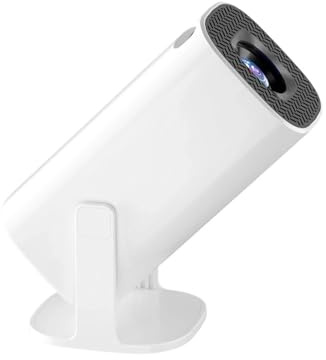Compatibile con Mini proiettore portatile 4K P30 Game Home Theater LED 8K 1080P Android Smart Video Pocket Wifi BT Cinema HD(H300 White Round,AU Plug)