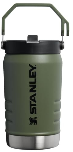 STANLEY IceFlow Flip Straw 2.0 Jug, 40 oz, Dried Pine | Easy Carry Handle | Twist On Lid and Flip Up Straw | Leakproof Water Bottle | Insulated Stainless Steel | BPA-Free