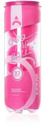 ianoni Padel Balls Natural Rubber with Great Flex Elasticity International Padel Federation Standards Compliant-Rose Red