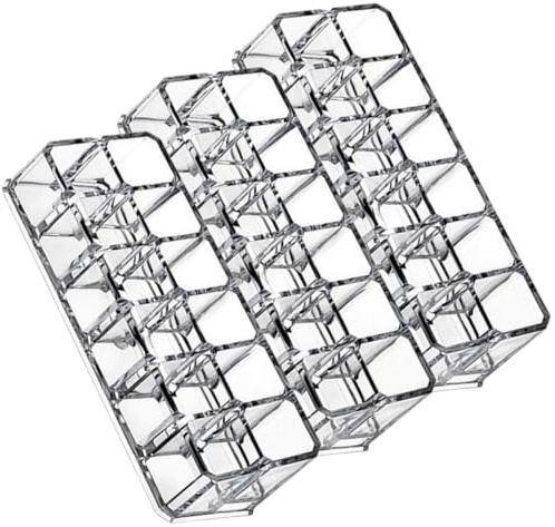 BAZEITFLOW Organizador de Lápices Labiales 12 Ranuras, Soporte de Maquillaje 3 Piezas, Plástico Resistente, Compacto y Multifuncional para Escritorio y Almacenamiento de Cosméticos