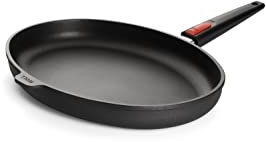 Woll 1538IL Padella per Il Pesce, Adatta a Piani di Cottura a induzione, 38 x 28 x 5,5 cm