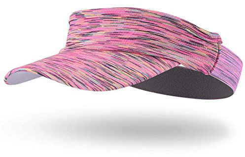 Arcweg Visor Elastisch Sonnenschild Mit Frottee Stirnband Tragbar Schweißaufnehmbar Sonnenhut Visor Hat Sport Cap Schirm für Tennis Running Golf Wandern (Rot, One Size)