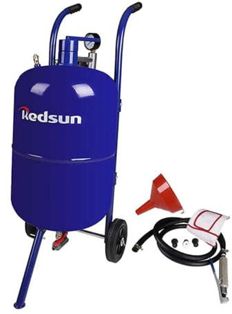 Sand Blaster 10 Gallon Abrasive Blaster Portable Power Sand Blasting Kit for Removing Paint, Stain, Rust, Compatible Pressure Sand Blaster (Blue)